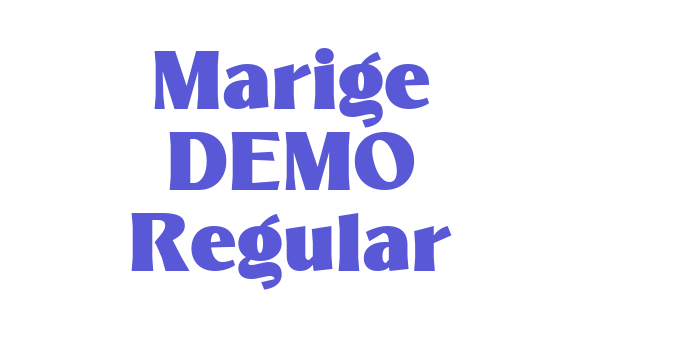 Marige DEMO Regular Font Download