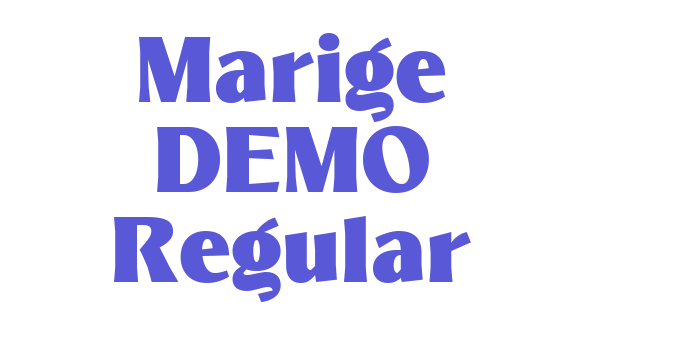 Marige DEMO Regular Font