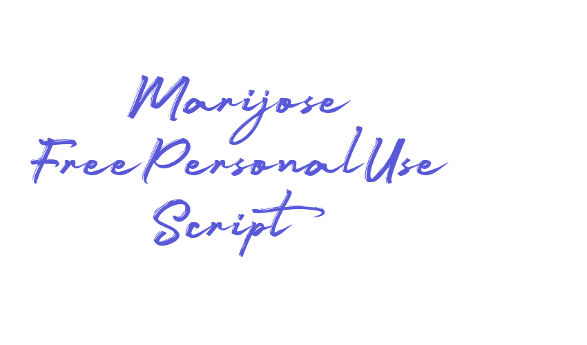 Marijose FreePersonalUse Script Font Download