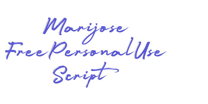 Marijose FreePersonalUse Script Font Download