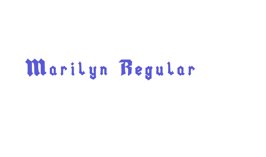 Marilyn Regular Font Download