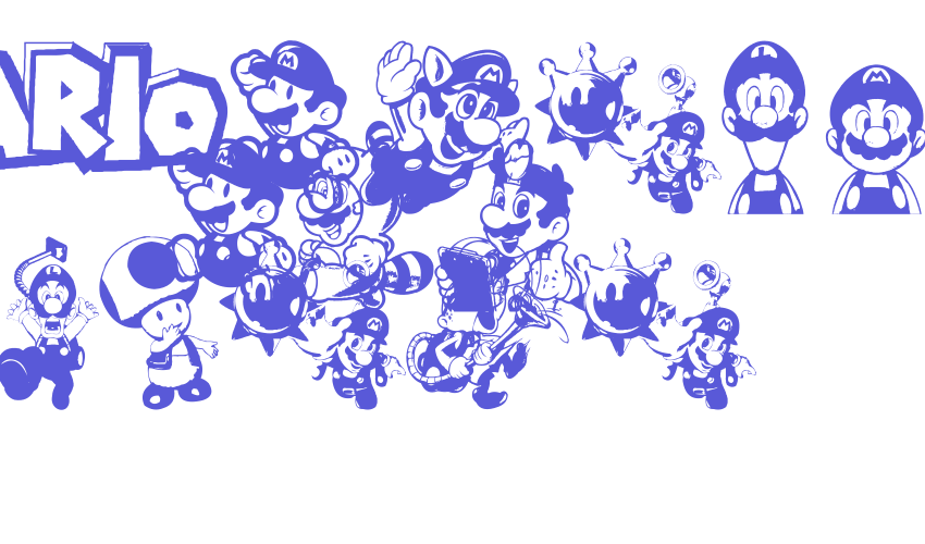 Mario and Luigi Font Download