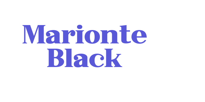 Marionte Black Font Download