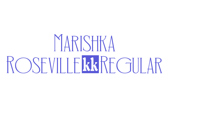 Marishka Roseville-Regular Font