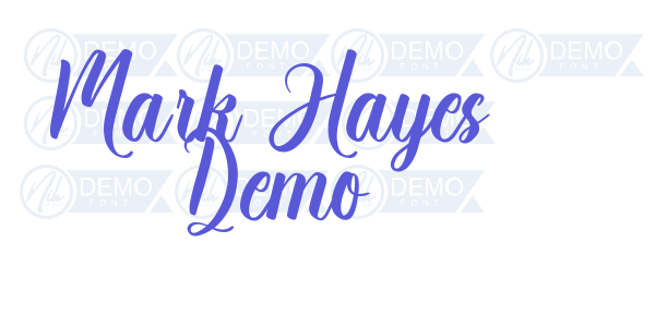 Mark Hayes Demo font free