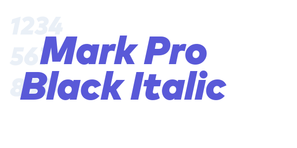 Mark Pro Black Italic font free