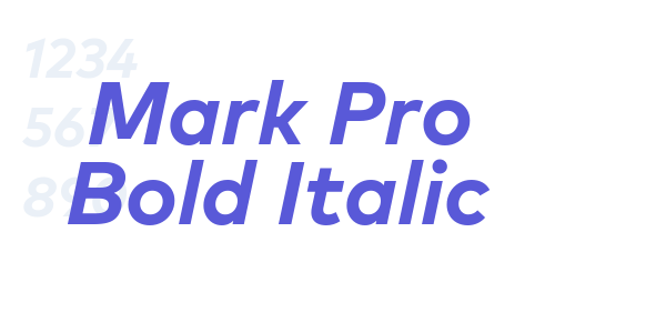 Mark Pro Bold Italic font free