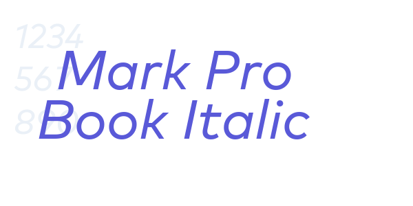 Mark Pro Book Italic font free