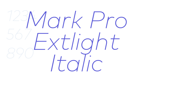 Mark Pro Extlight Italic font free