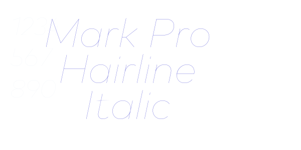 Mark Pro Hairline Italic font free