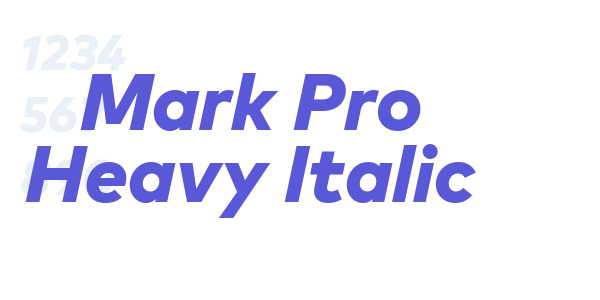 Mark Pro Heavy Italic font free