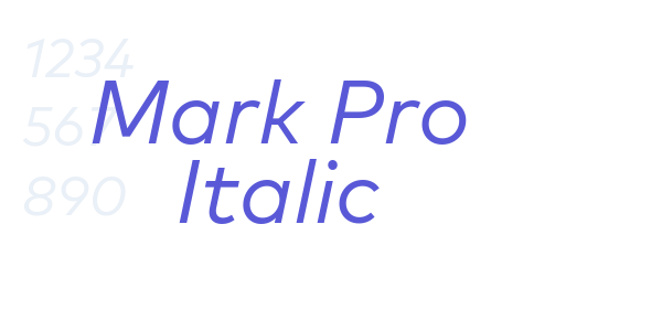 Mark Pro Italic font free