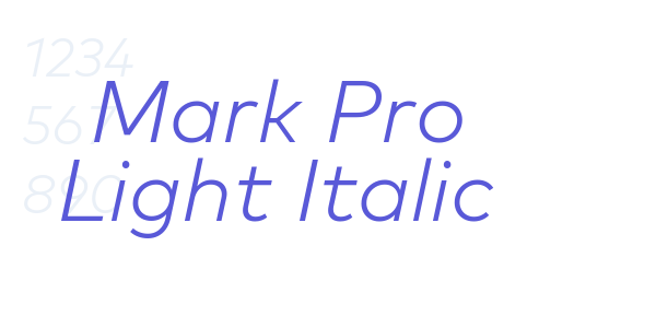 Mark Pro Light Italic font free