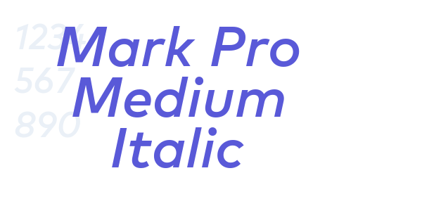 Mark Pro Medium Italic font free