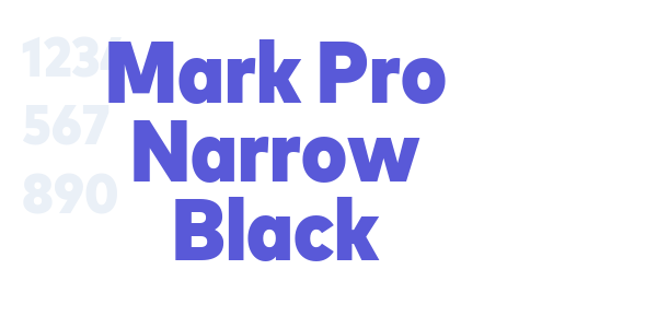 Mark Pro Narrow Black font free