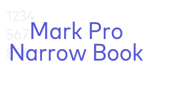 Mark Pro Narrow Book font free