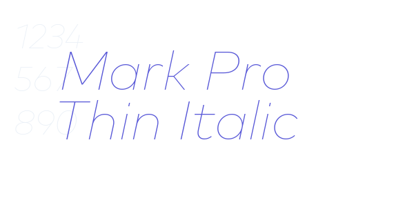 Mark Pro Thin Italic font free