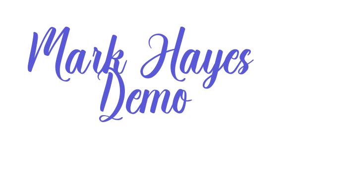 Mark Hayes Demo Font Download