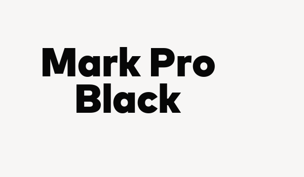 Mark Pro Black Font