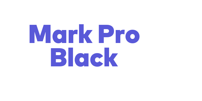 Mark Pro Black Font Download