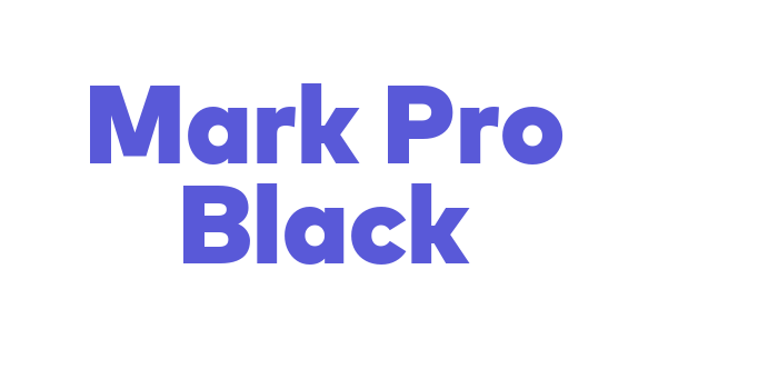 Mark Pro Black Font