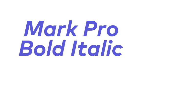 Mark Pro Bold Italic Font Download