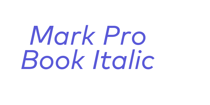 Mark Pro Book Italic Font Download