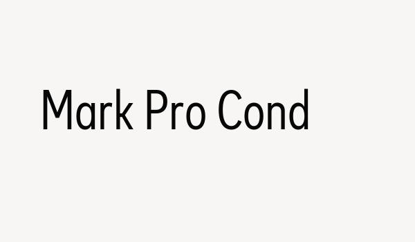 Mark Pro Cond Font