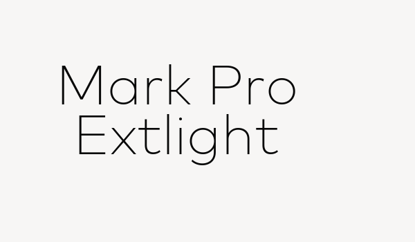 Mark Pro Extlight Font