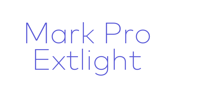 Mark Pro Extlight Font