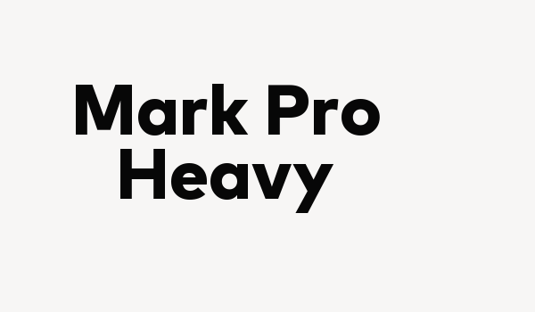 Mark Pro Heavy Font