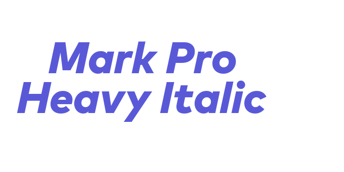 Mark Pro Heavy Italic Font Download