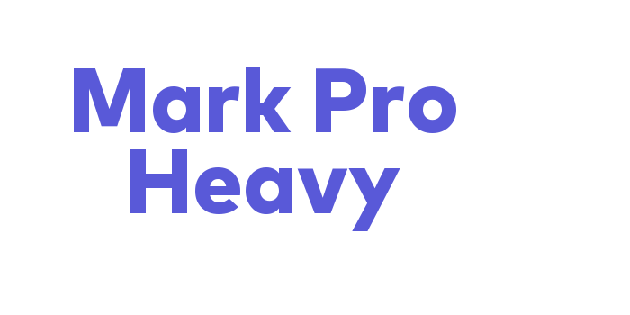 Mark Pro Heavy Font