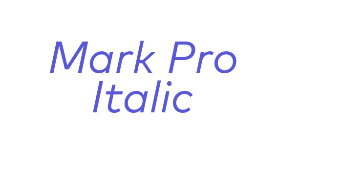 Mark Pro Italic Font Download