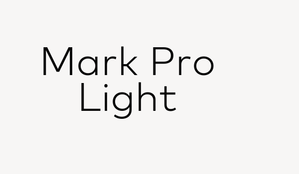 Mark Pro Light Font