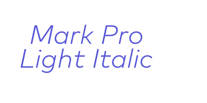 Mark Pro Light Italic Font Download