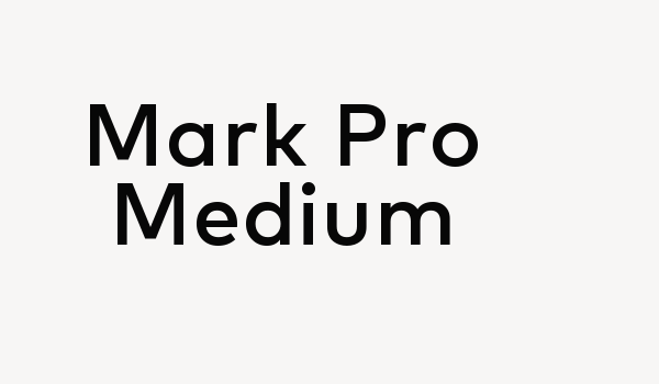 Mark Pro Medium Font