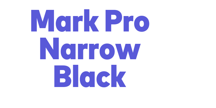 Mark Pro Narrow Black Font