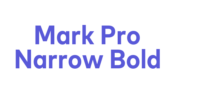 Mark Pro Narrow Bold Font Download