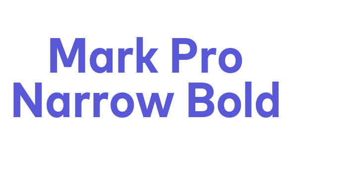 Mark Pro Narrow Bold Font