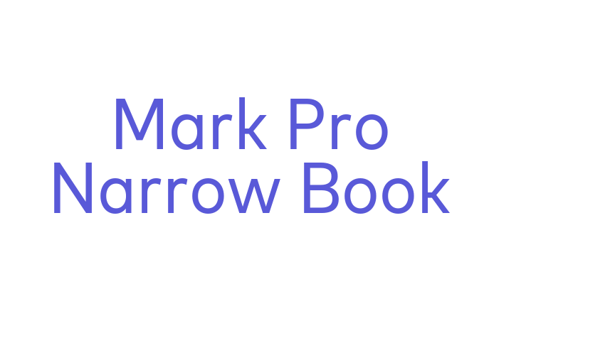 Mark Pro Narrow Book Font Download