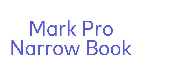 Mark Pro Narrow Book Font Download