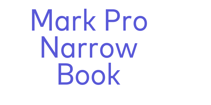 Mark Pro Narrow Book Font