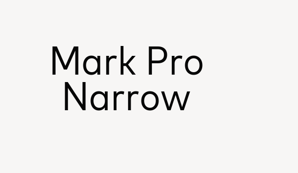 Mark Pro Narrow Font