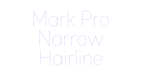 Mark Pro Narrow Hairline Font Download