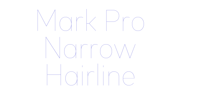 Mark Pro Narrow Hairline Font