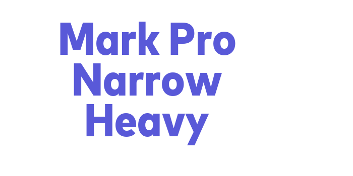 Mark Pro Narrow Heavy Font Download