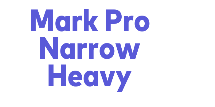 Mark Pro Narrow Heavy Font