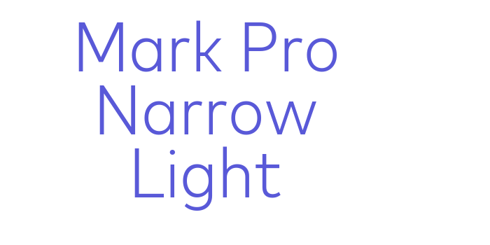 Mark Pro Narrow Light Font