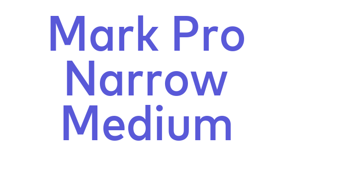 Mark Pro Narrow Medium Font